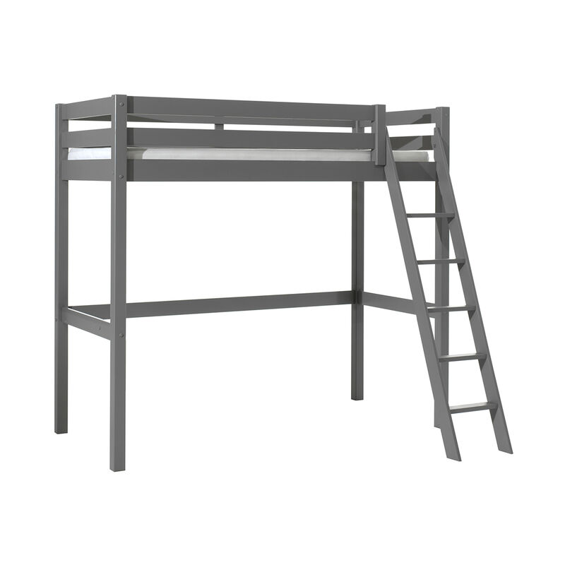 foto del prodotto letto a soppalco 90x200 incluso materasso vipack pino grey