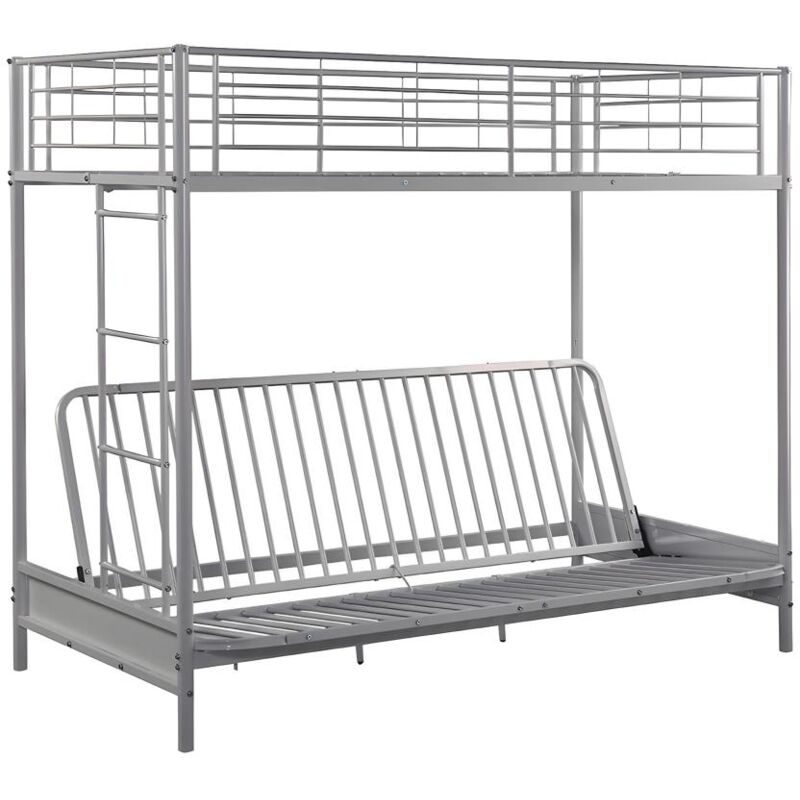 foto del prodotto letto a soppalco con divano letto 90 x 190 cm metallo argento modulo v