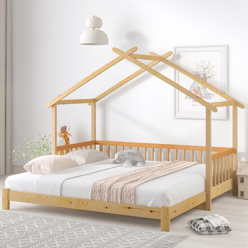 foto del prodotto letto allungabile sulla casa sull albero, letto a soppalco, lettino per bambini, divano letto, letto singolo e matrimoniale, puro legno massiccio,