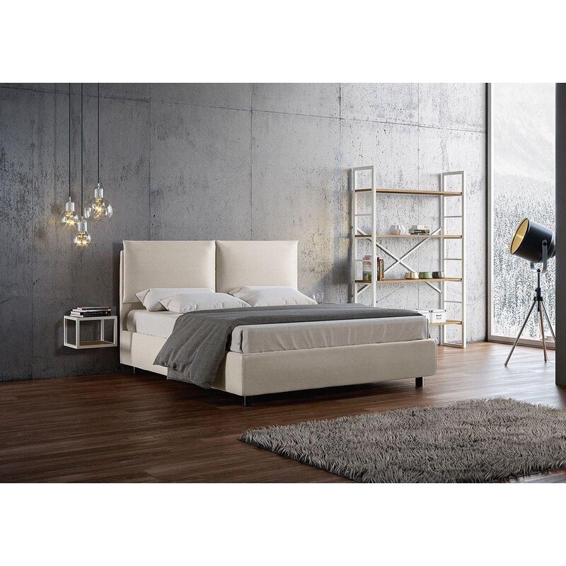 foto del prodotto letto antea bianco matrimoniale con contenitore h27 con rete a doghe