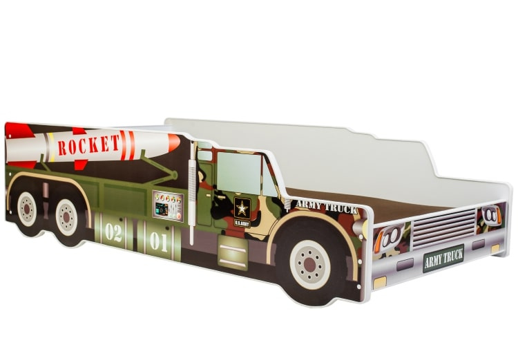 foto del prodotto letto auto per bambini 140x70 con materasso - rocket