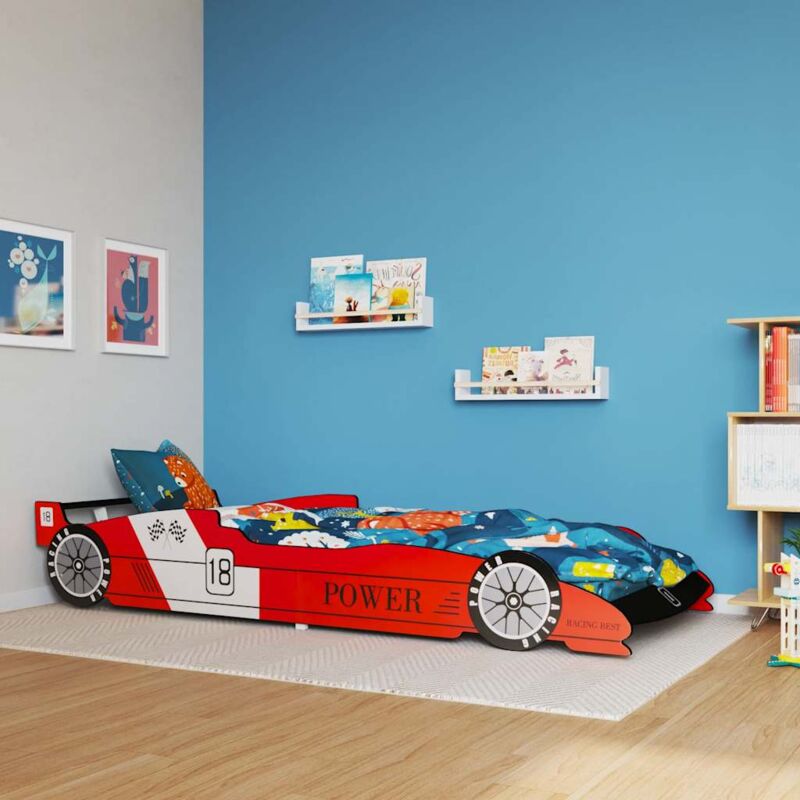 foto del prodotto letto bimbo auto da corsa 90x200 cm in mdf vari colori colore rosso