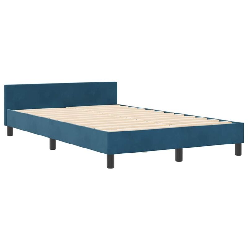 foto del prodotto letto blu scuro 120x190 cm velluto vidaxl