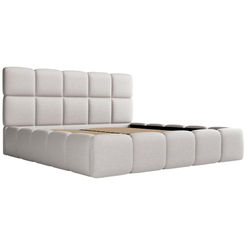 foto del prodotto letto con contenitore 140 x 190 cm tessuto chin grigio damado di pascal morabito