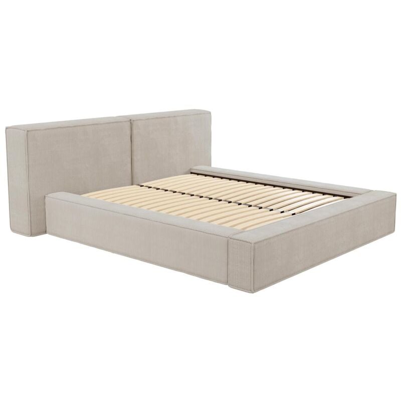 foto del prodotto letto con contenitore 160 x 200 cm velluto a coste beige timano di pascal morabito