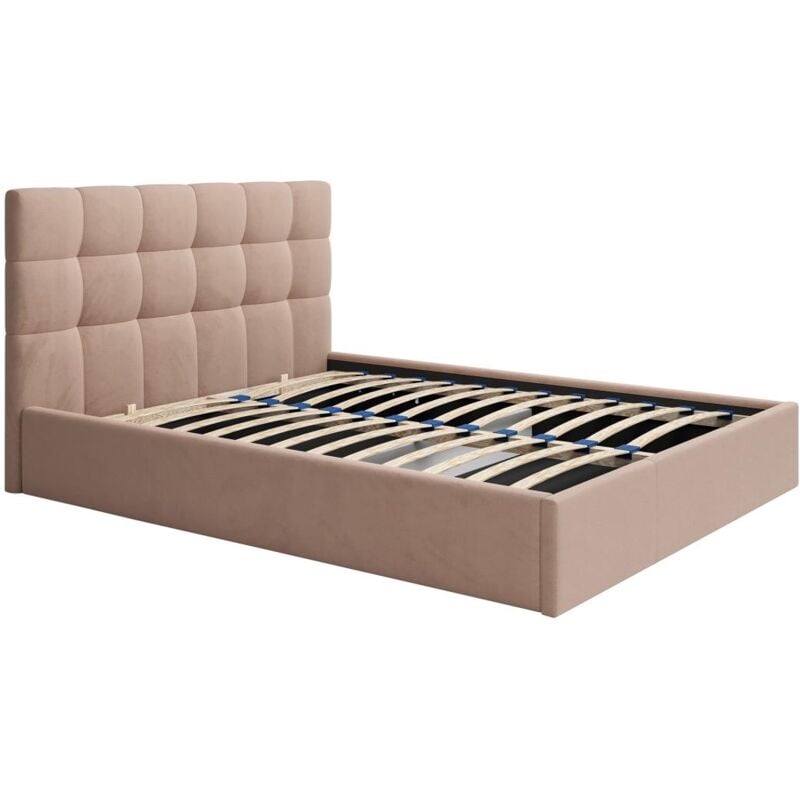 foto del prodotto letto con contenitore 160 x 200 cm velluto beige mirdal di pascal morabito