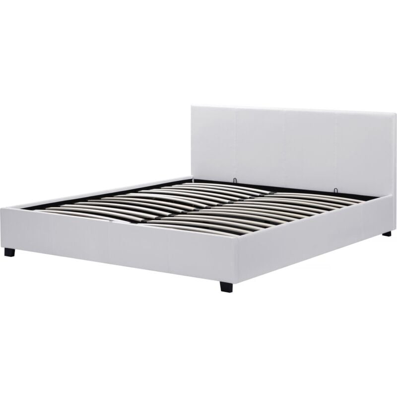 foto del prodotto letto con contenitore carla bianco 140 x 190 cm