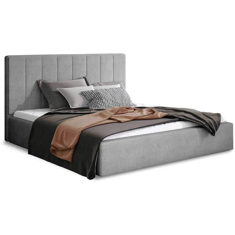 foto del prodotto letto con contenitore con base brook grigio 200x200