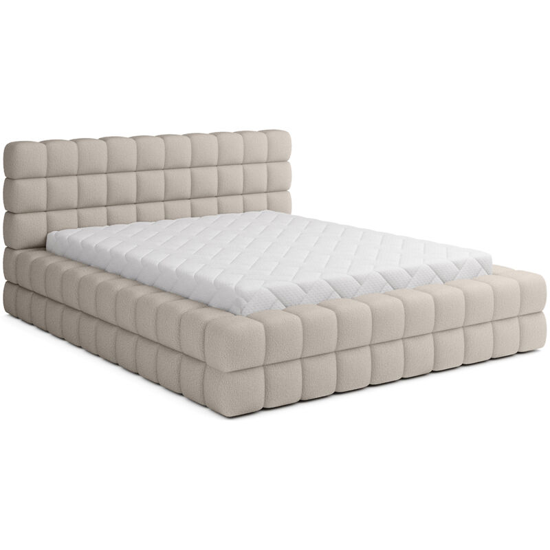 foto del prodotto letto con contenitore con base cloud beige 180x200