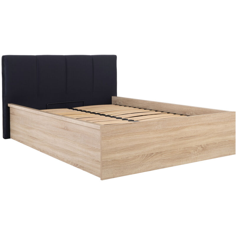 foto del prodotto letto con contenitore con base edwin marrone 160x200