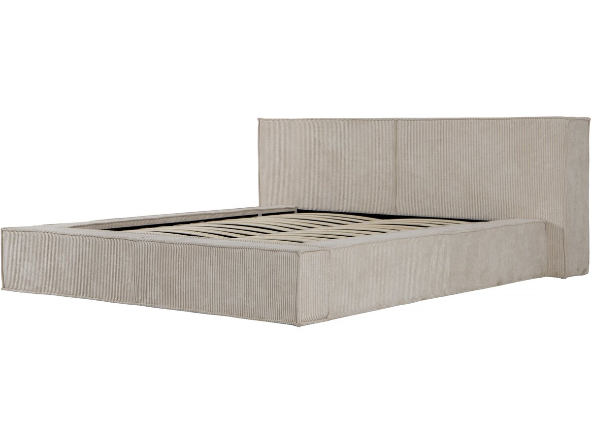 foto del prodotto letto con contenitore in velluto a coste quot courchevel quot 180 x 200 cm beige