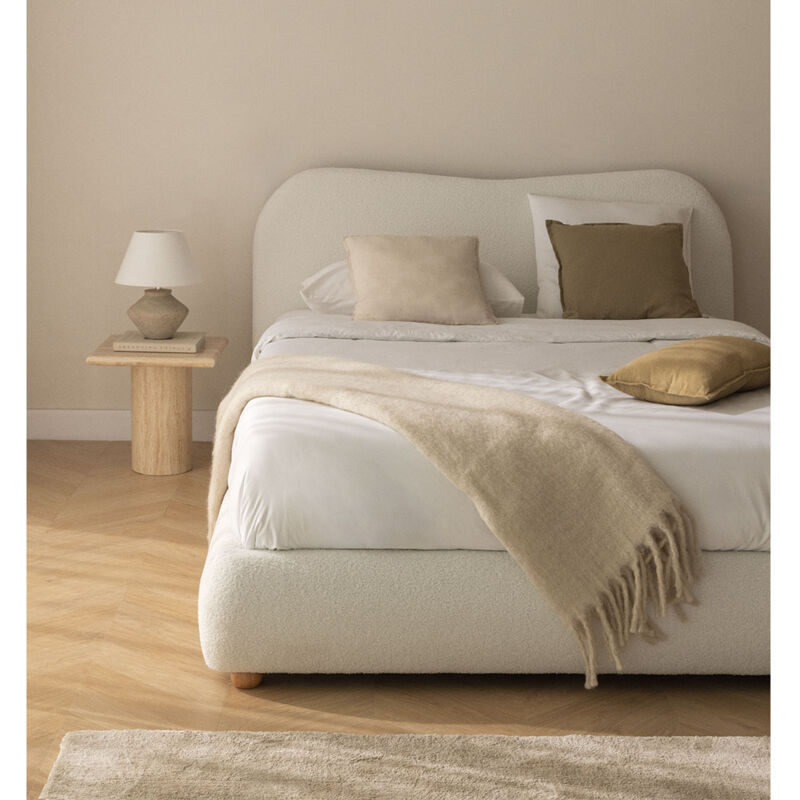 foto del prodotto letto con contenitore ribaltabile imbottito winselet sklum
