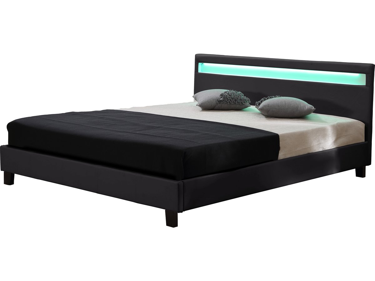 foto del prodotto letto con led maria 160 x 200 cm bianco