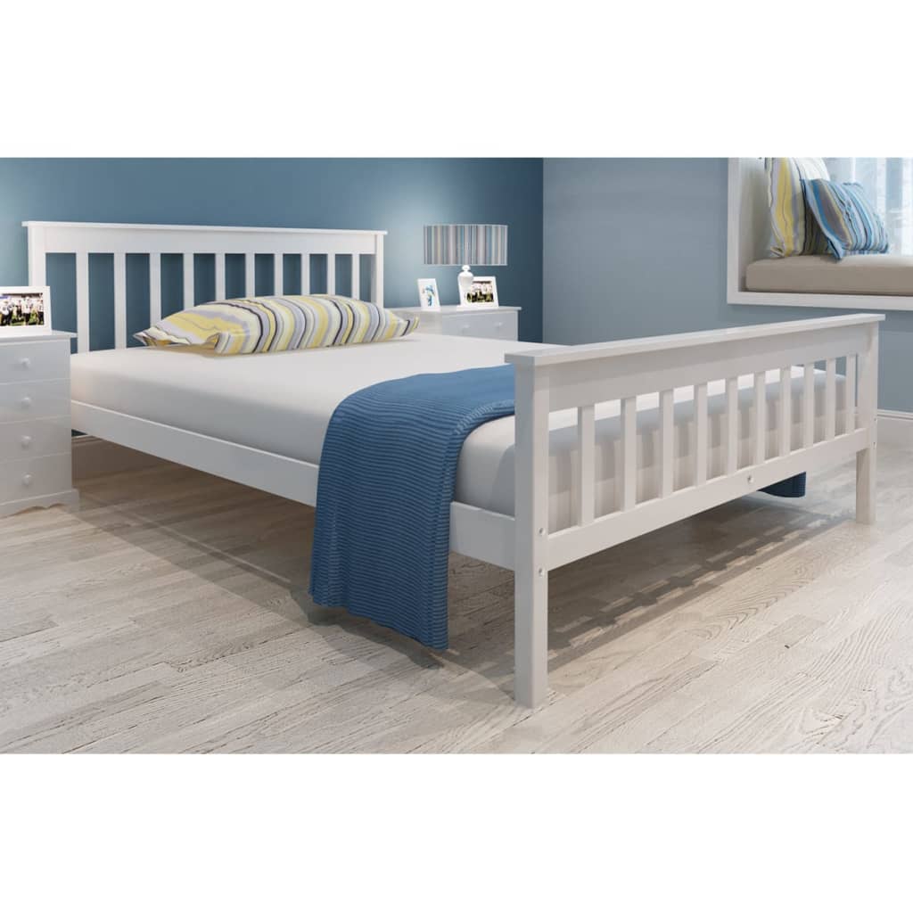 foto del prodotto letto con materasso in massello di pino 140x200 cm cod mxl 95294