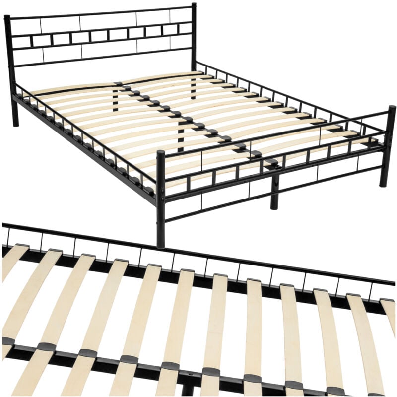 foto del prodotto letto con rete a doghe 200 x 140 cm