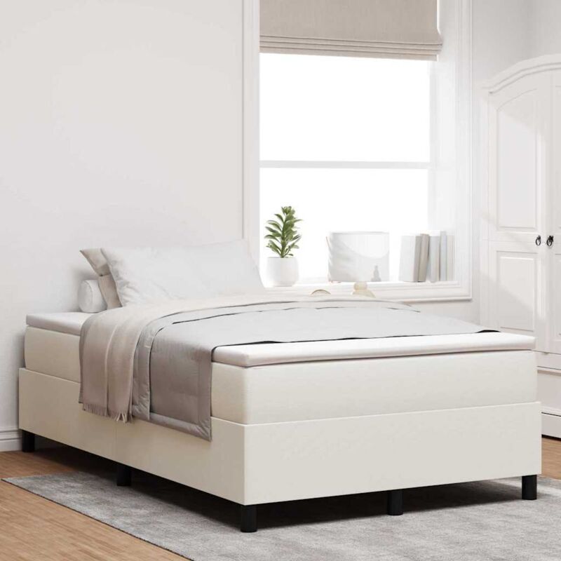 foto del prodotto letto con rete a molle color crema 120x200 cm in tessuto corduroy vidaxl