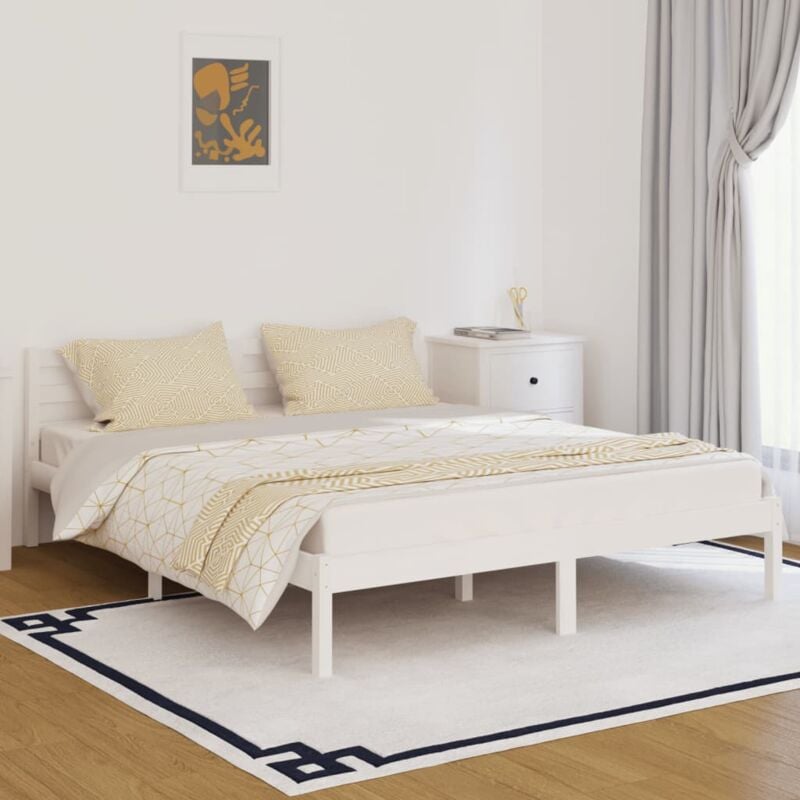 foto del prodotto letto con testiera alta design moderno 160x200cm vari colori colore bianco