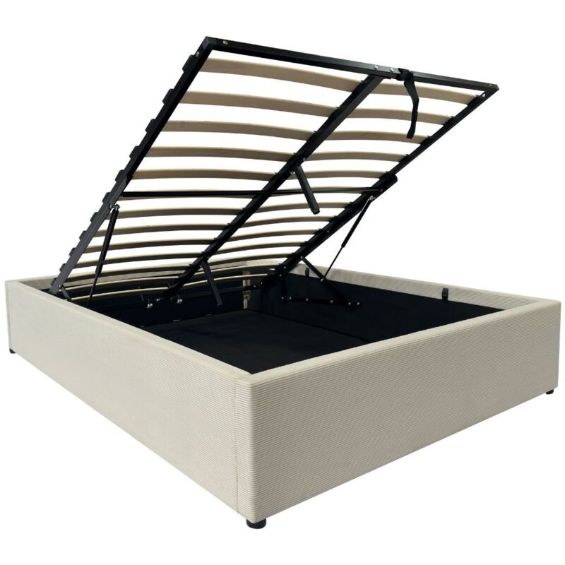 foto del prodotto letto contenitore 140x190 cm rivestito in velluto romy