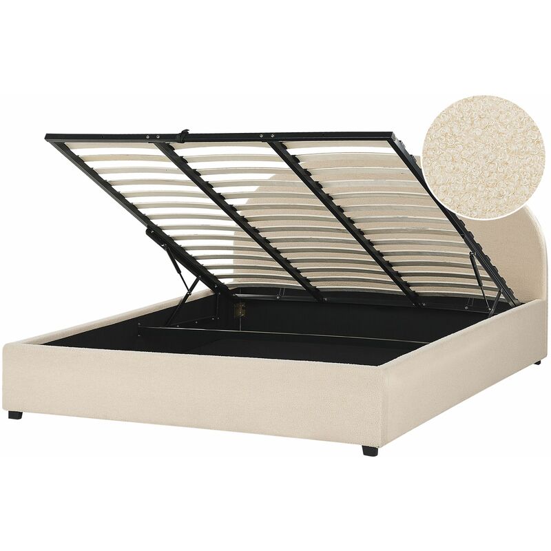 foto del prodotto letto contenitore boucl beige 180 x 200 cm vaucluse