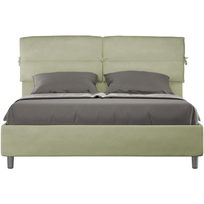 foto del prodotto letto contenitore da 160x200 in microfibra te verde nandy