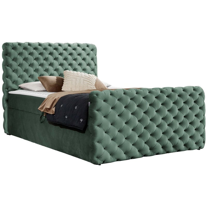 foto del prodotto letto continentale baltimore 186, velluto 13, continentale, doppio, 200x200, arazzo, 206x227x123cm