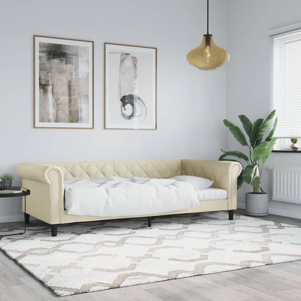 foto del prodotto letto da giorno crema 90x200 cm in similpellecod mxl 118626