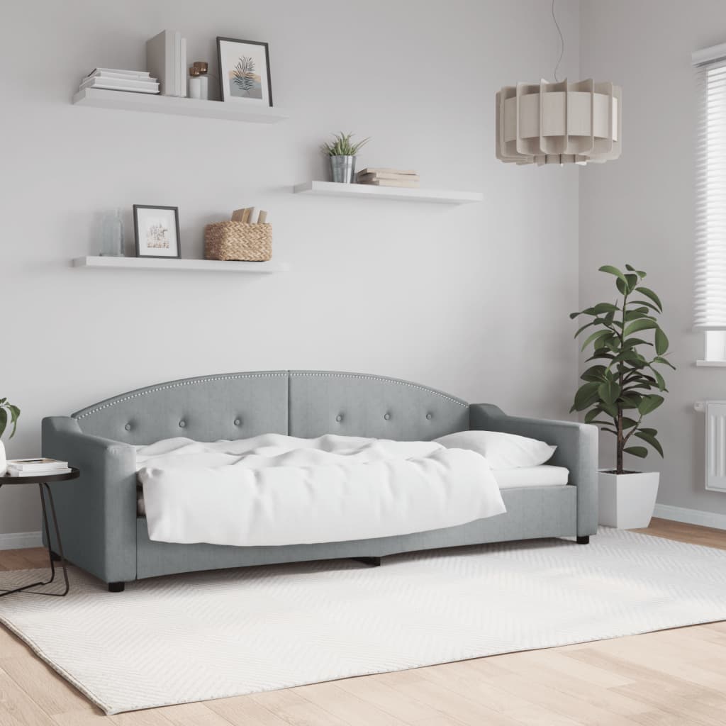 foto del prodotto letto da giorno grigio chiaro 80x200 cm in tessutocod mxl 118918