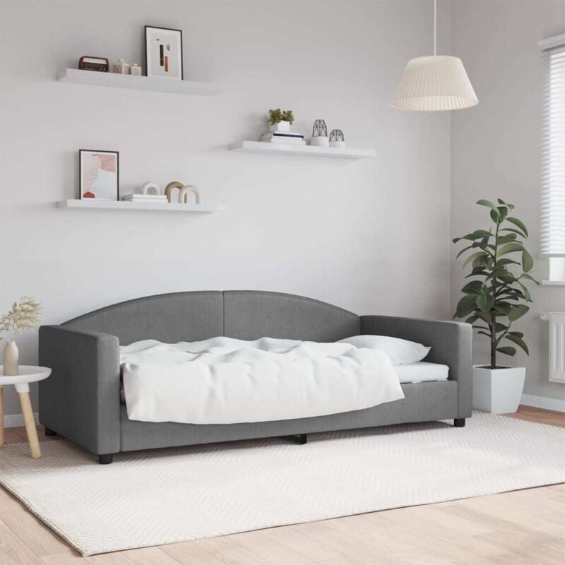 foto del prodotto letto da giorno grigio scuro 90x190 cm in tessuto vidaxl