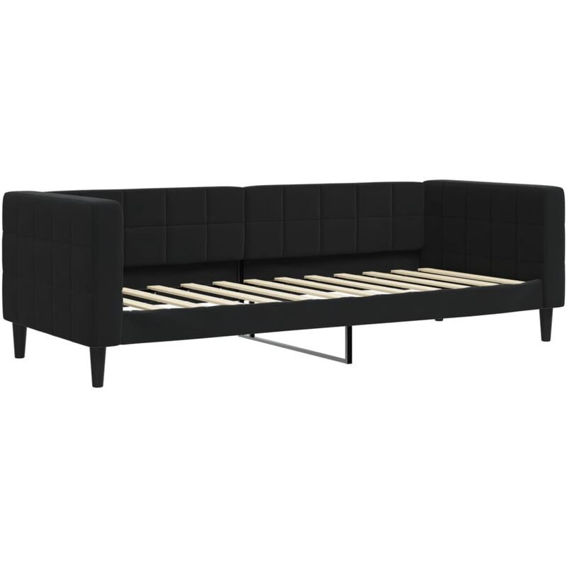 foto del prodotto letto da giorno nero 80x200 cm in velluto vidaxl