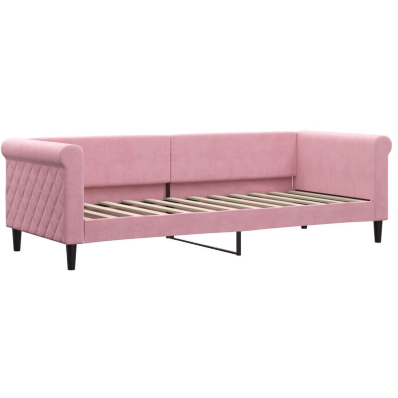 foto del prodotto letto da giorno rosa 80x200 cm in velluto vidaxl