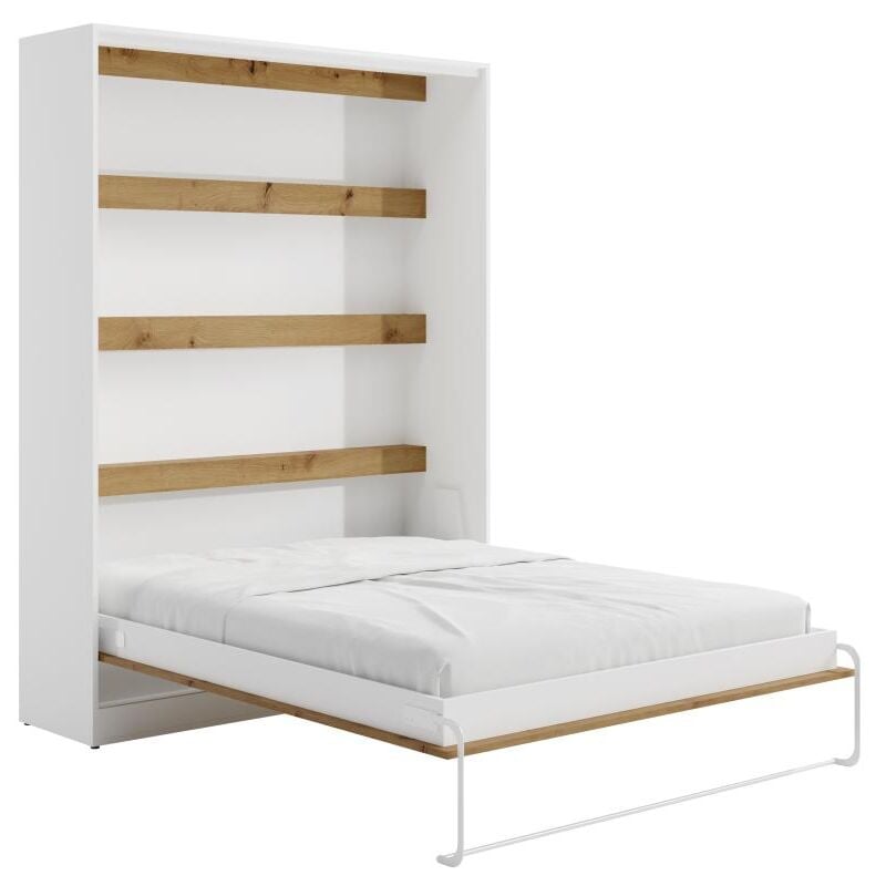 foto del prodotto letto estraibile 160 x 200 cm apertura verticale manuale con led bianco e naturale rapili