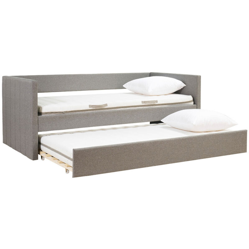 foto del prodotto letto estraibile in tessuto grigio 90x190 cm elie