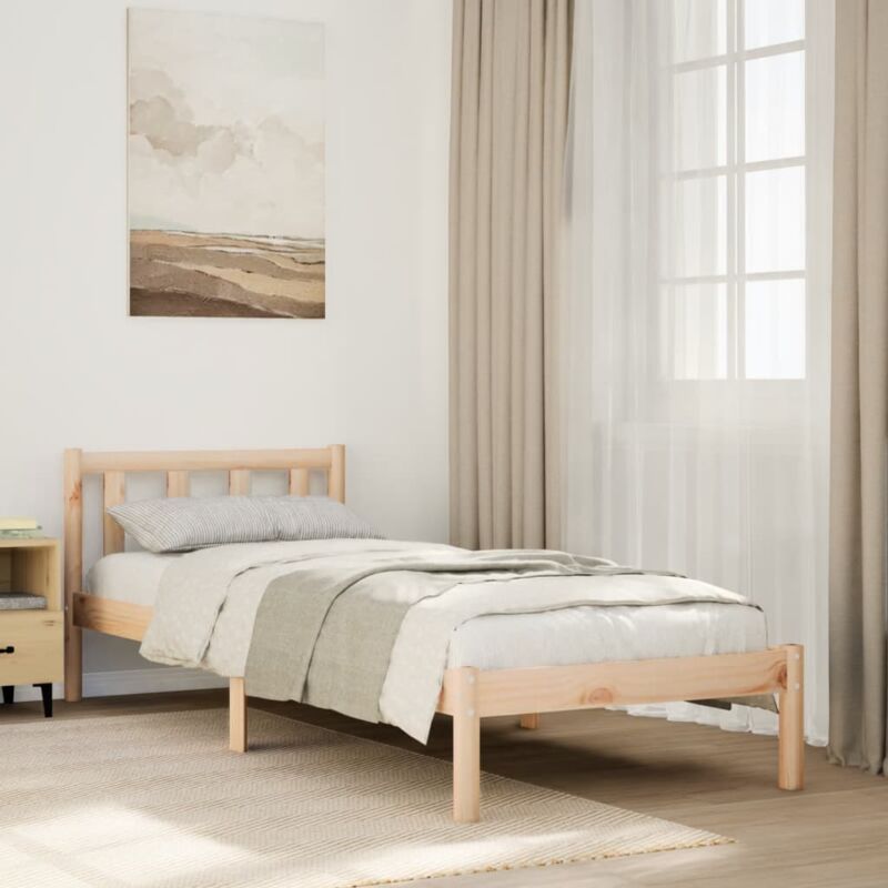 foto del prodotto letto extra lungo senza materasso 100x220 cm in legno di pino vidaxl