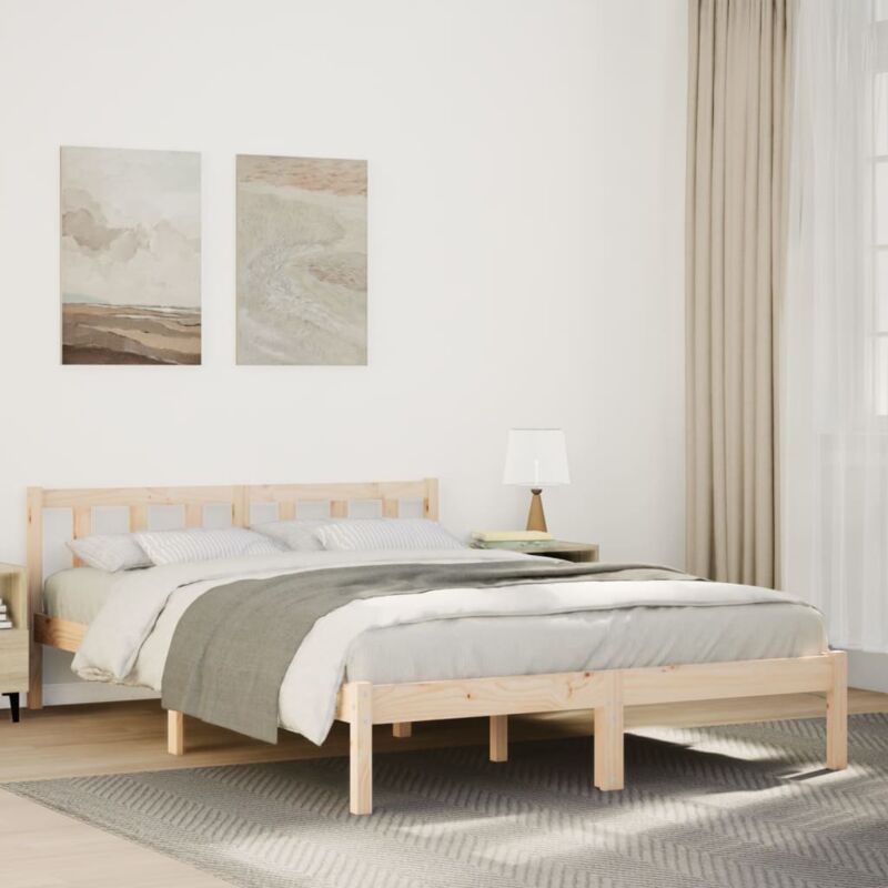 foto del prodotto letto extra lungo senza materasso 140x210 cm in legno di pino vidaxl