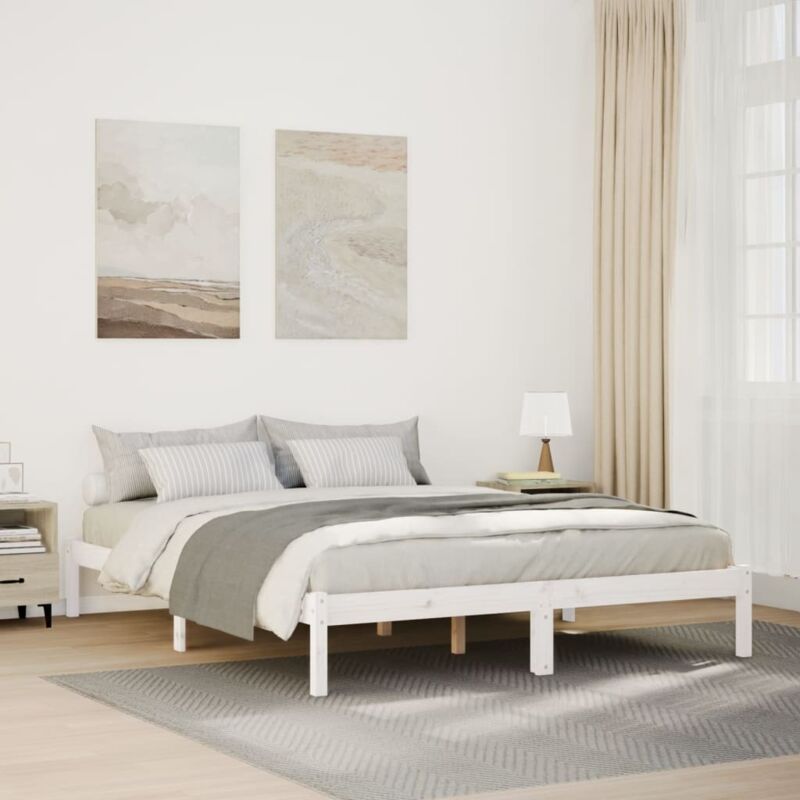 foto del prodotto letto extra lungo senza materasso 160x220 cm in legno di pino vidaxl