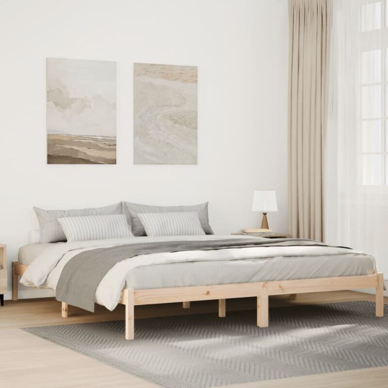 foto del prodotto letto extra lungo senza materasso 180x220 cm in legno di pino vidaxl