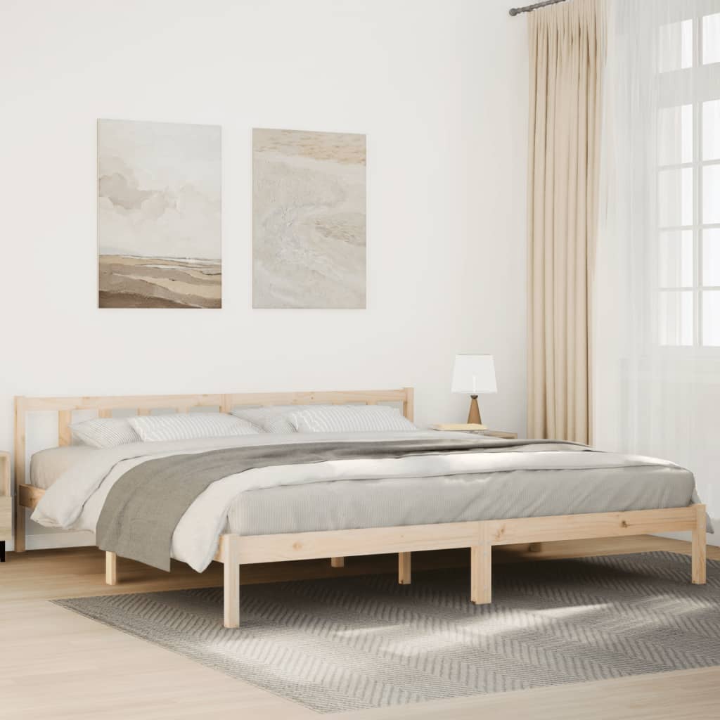 foto del prodotto letto extra lungo senza materasso 200x210 cm in legno di pino