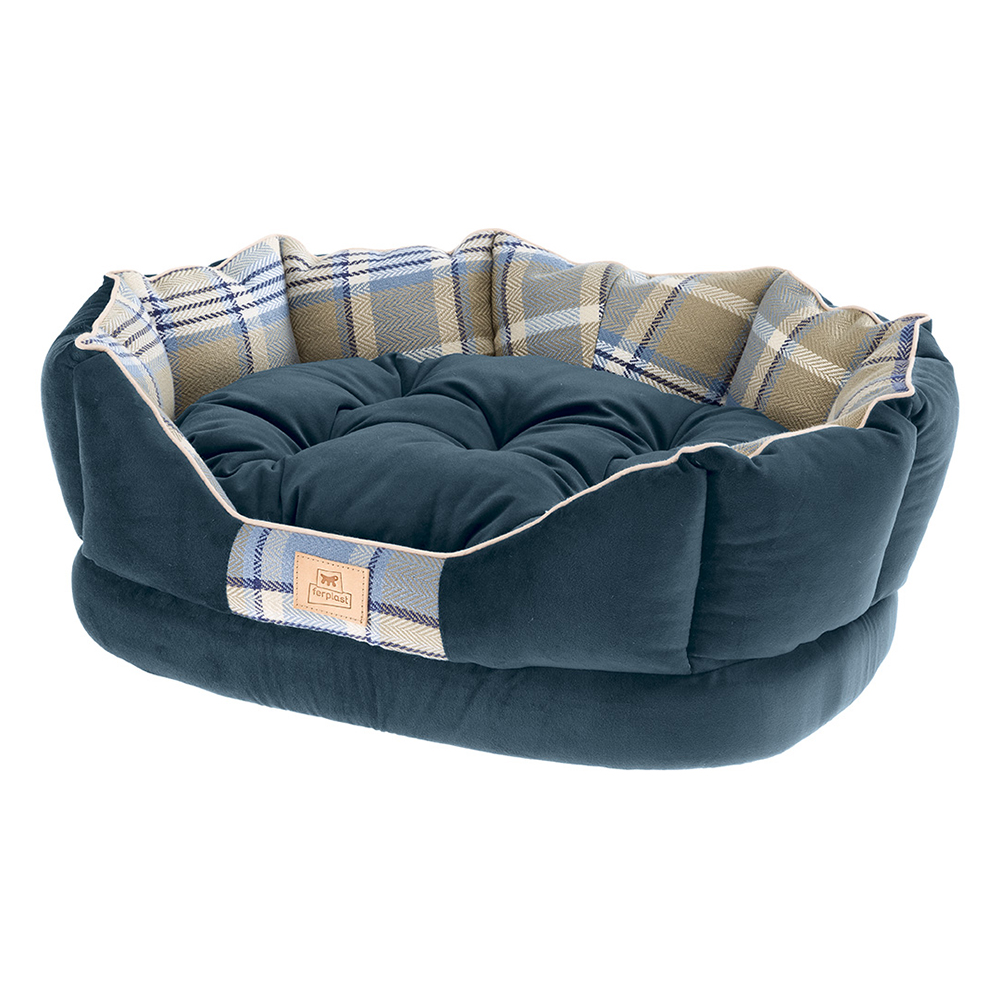 foto del prodotto letto ferplast charles, blu l 70 x p 52 x h 25 cm