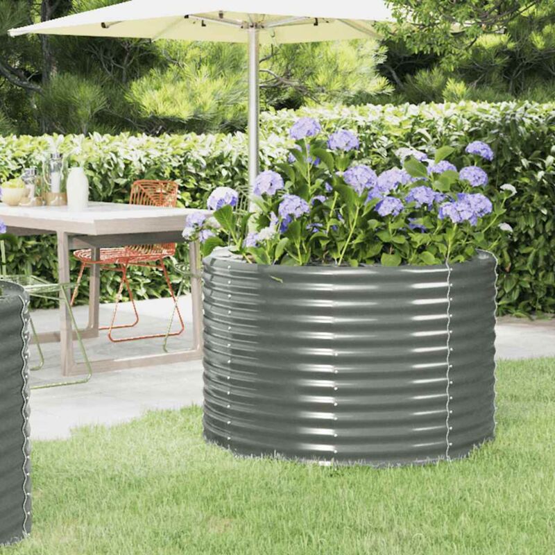 foto del prodotto letto giardino acciaio verniciato a polvere 100x100x68cm grigio
