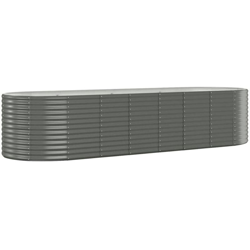 foto del prodotto letto giardino acciaio zincato 322x100x68cm grigio - vidaxl