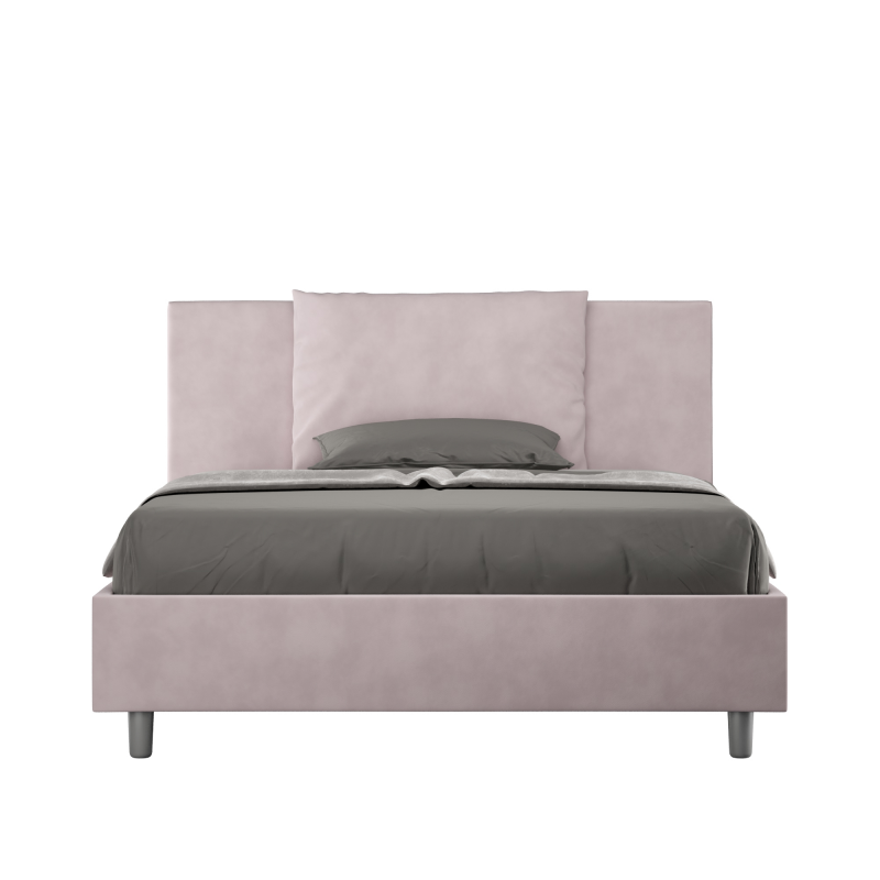 foto del prodotto letto imbottito matrimoniale francese 140x190 cm antea contenitore,glicine,microfibra