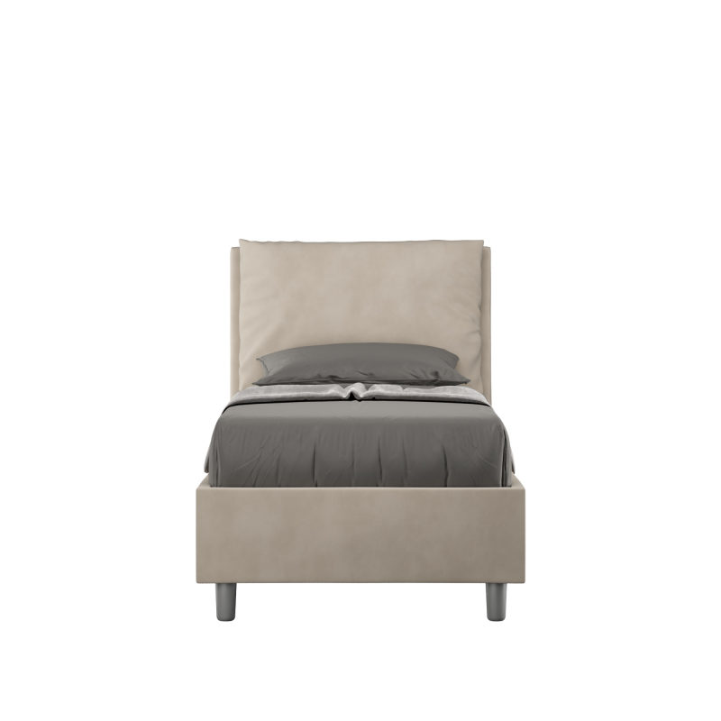 foto del prodotto letto imbottito singolo 80x190 cm antea con rete,microfibra,sabbia