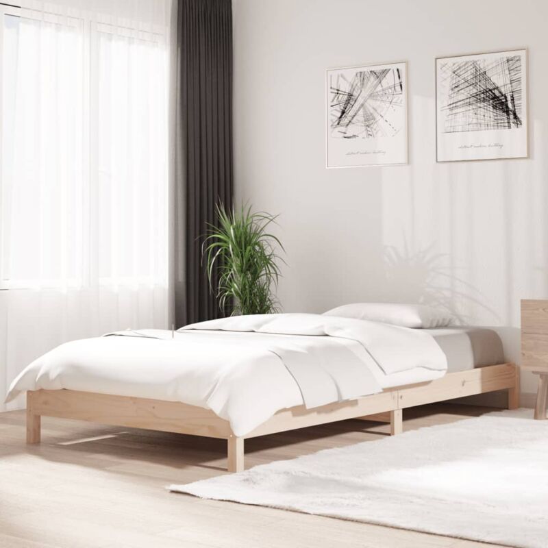 foto del prodotto letto impilabile 100x200cm in legno massello di pino