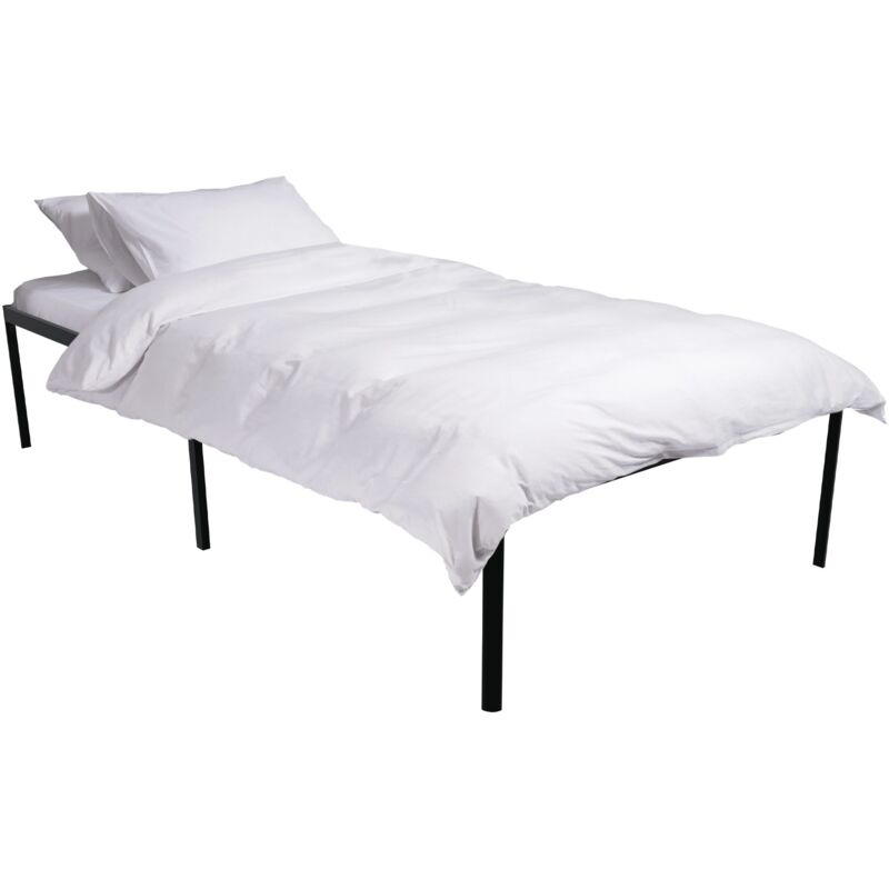 foto del prodotto letto in metallo hamlin nero 200x100x41 cm