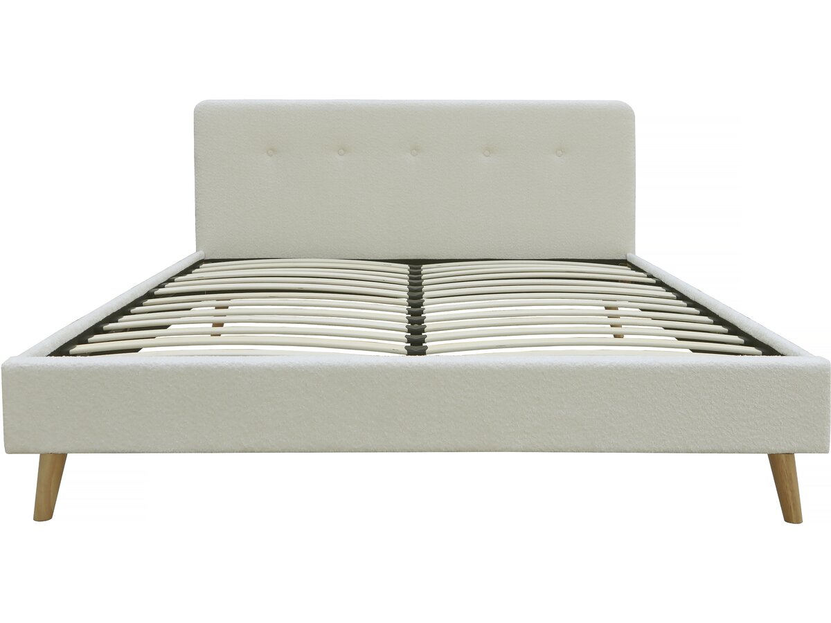 foto del prodotto letto in tessuto riccio quot nemo quot 140x190 crema
