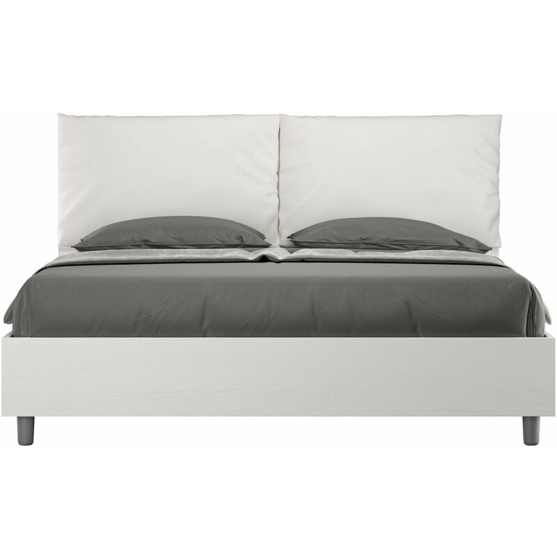 foto del prodotto letto matrimoniale 160x190 cm senza rete antea egos bianco