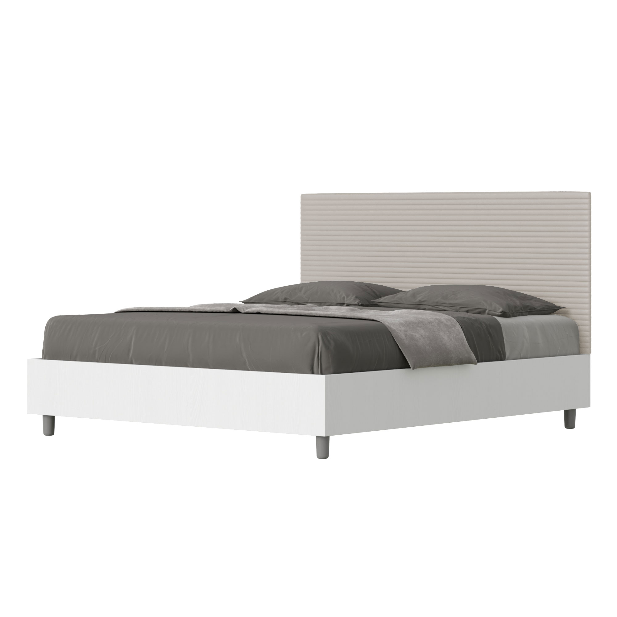 foto del prodotto letto matrimoniale 160x190 cm senza rete level tortora