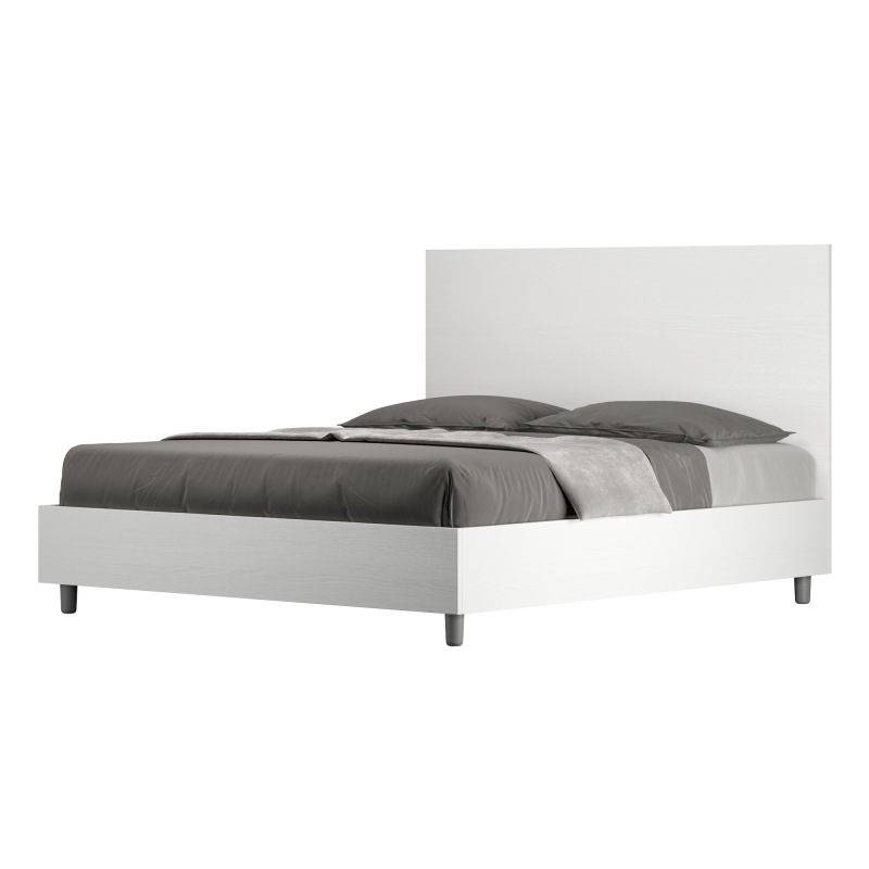 foto del prodotto letto matrimoniale 160x200 cm new egos contenitore,bianco frassino