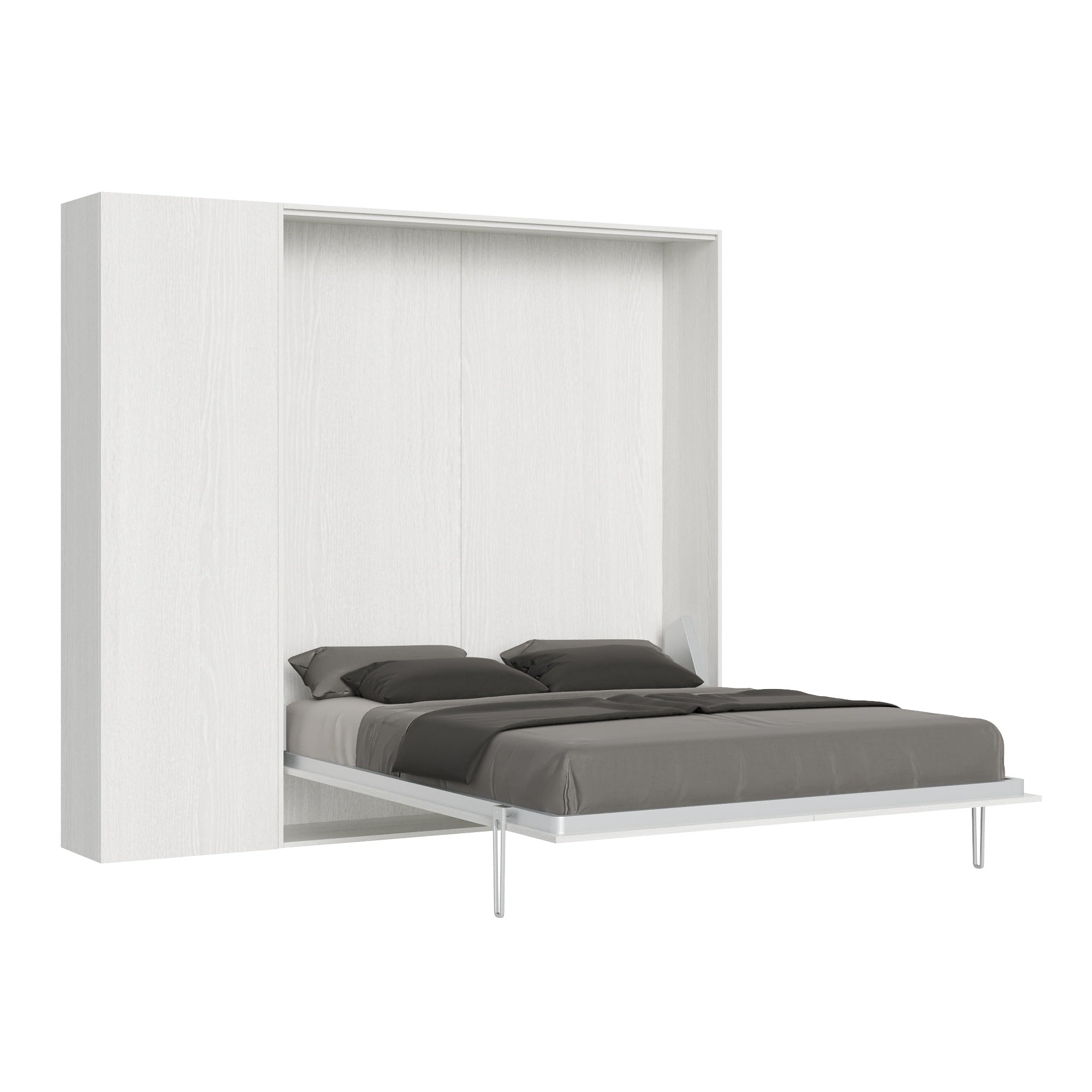 foto del prodotto letto matrimoniale a scomparsa salvaspazio kentaro h210 cm bianco