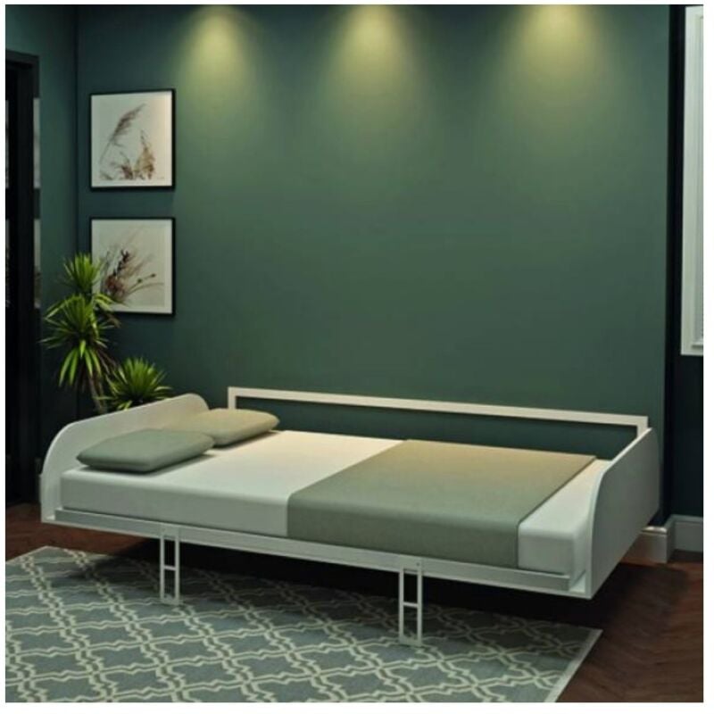 foto del prodotto letto matrimoniale a scomparsa simple bianco 214x38x148h